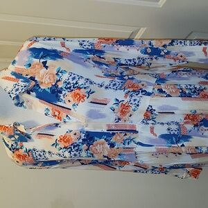 Tolani Collection Dress  Long Sleeve Floral Button